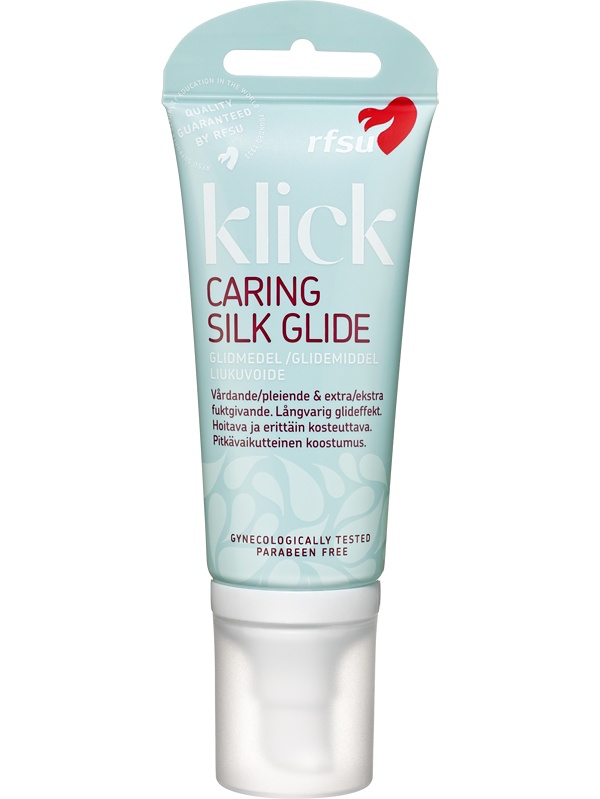 RFSU Caring Silk Glide: Vatten- &amp;amp; Silikonbaserat Glidmedel, 50 ml