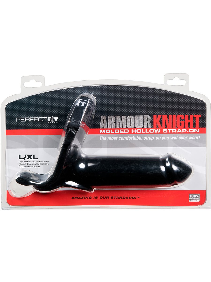 Perfect Fit Armour Knight Hollow Strap On Lxl Svart 799 Kr