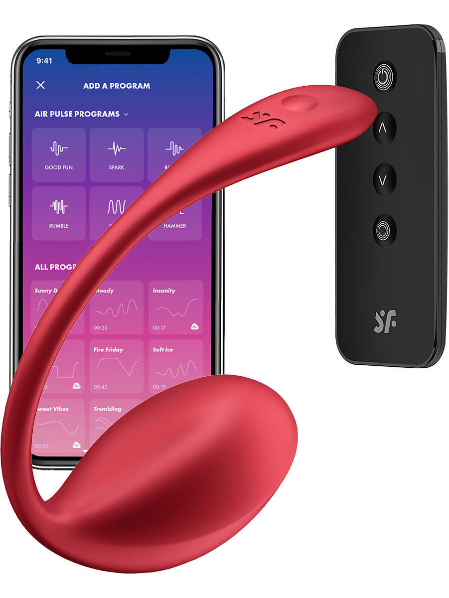 Satisfyer Connect: Shiny Petal, Wearable Vibrator, röd