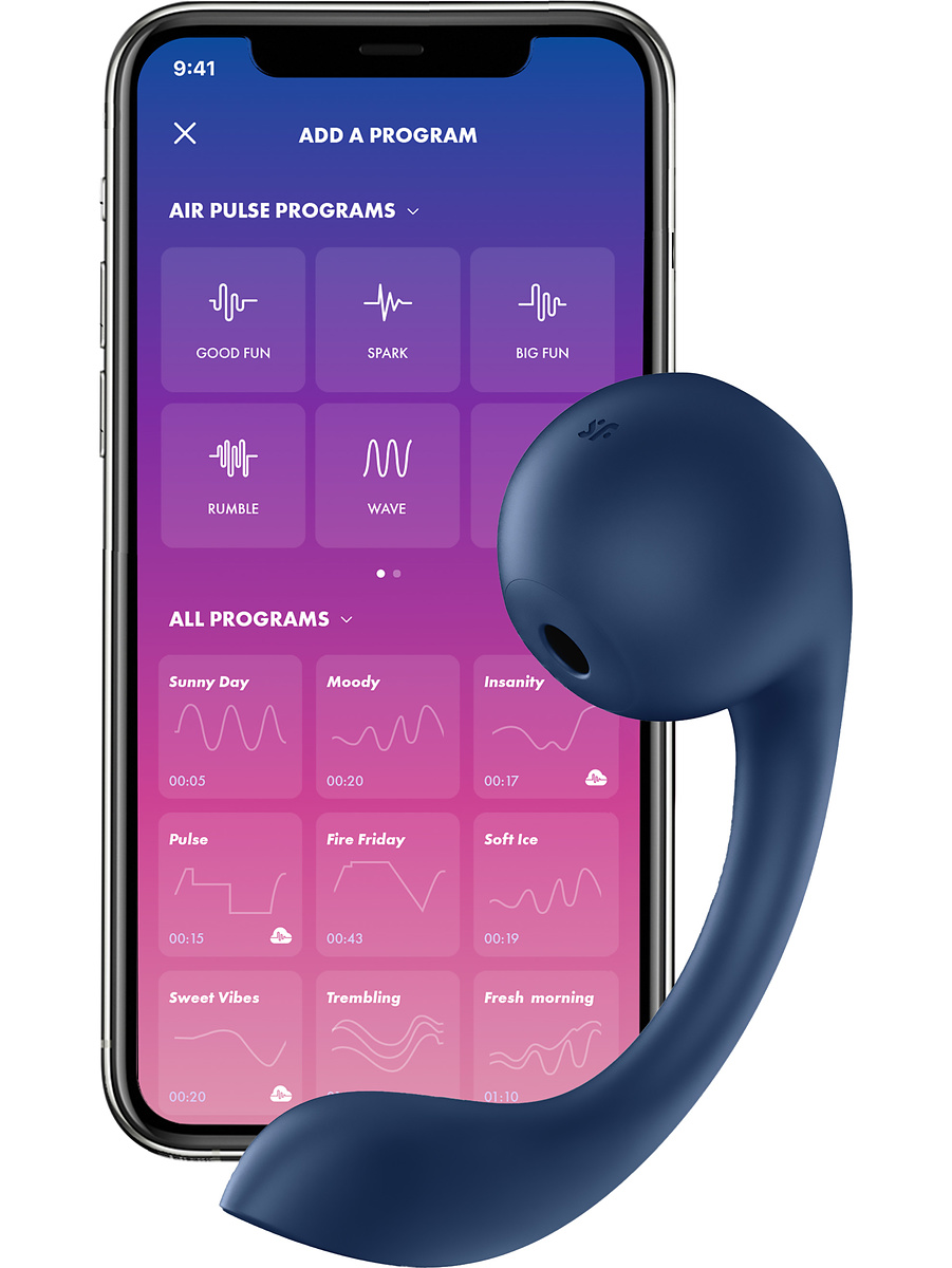 Satisfyer Connect: Pro+ Wave 4, Insertable Air Pulse Vibrator | Vibratorer//Lufttrycksvibrator//Sexleksaker för par//Appstyrda Sexleksaker//Vibratorer > G-punkt//Vibratorer > Vattentäta//Vibratorer > Laddbara//Vibratorer > Appstyrda | Intimast