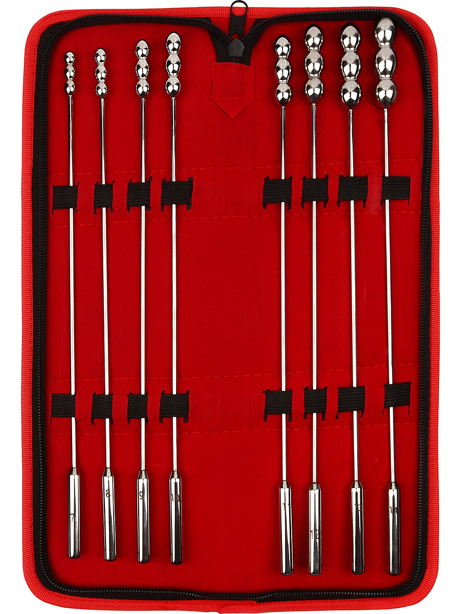 Mr Steel: Rosebud Urethral Beaded Sounds, 8-pack