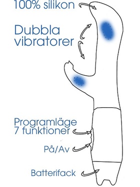 G-Spot Dual: Vibrator, blå