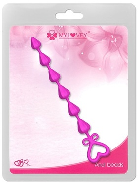 Mylovey: Silicone Anal Beads, rosa