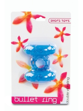 Shots Toys: Double Vibrating Ring, blå