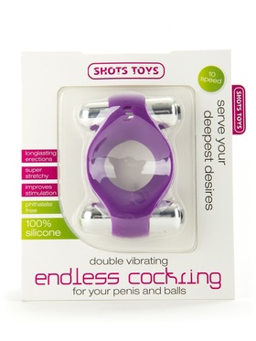 Shots Toys: Double Vibrating Endless Cockring, lila