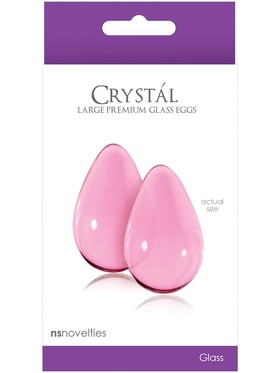 NSNovelties Crystal: Large Premium Glass Eggs, rosa