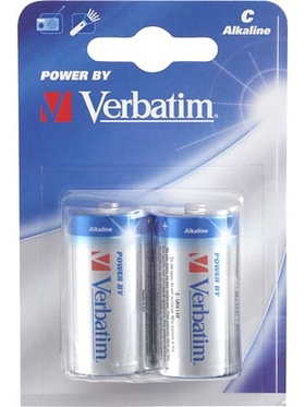 Verbatim Batterier: C (LR14), 1,5V, Alkaline, 2-pack