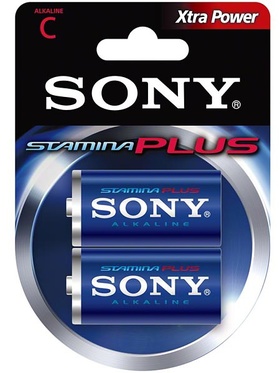 Sony Batterier: Stamina Plus, C (LR14), 1,5V, Alkaline, 2-pack