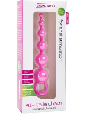 Shots Toys: Six Balls Chain, Analkulor, rosa