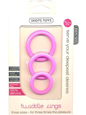 Shots Toys: Twiddle Rings, rosa, 3-pack