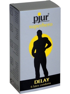 Pjur Superhero: Latexkondomer, 6-pack