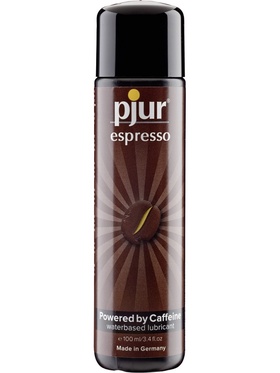 Pjur Espresso: Powered by Caffeine, Vattenbaserat Glidmedel, 100 ml