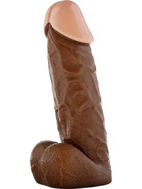 Toy Joy: Latin Lover, Dildo med Pung, 20 cm, mörk