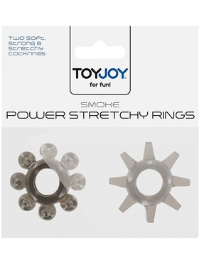 Toy Joy: Power Stretchy Rings, 2-pack, svart