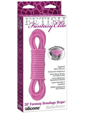 Pipedream Fetish Fantasy: Bondage Rope & Mask, 6m, rosa