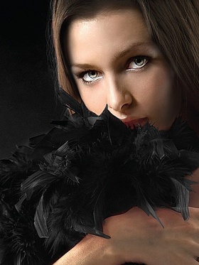 Ouch!: Seductive Feather Boa, svart