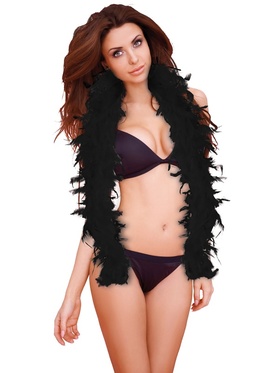 Ouch!: Seductive Feather Boa, svart