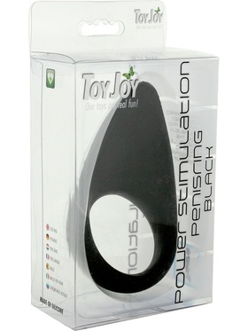 Toy Joy: Power Stimulation Penisring, L/XL, svart