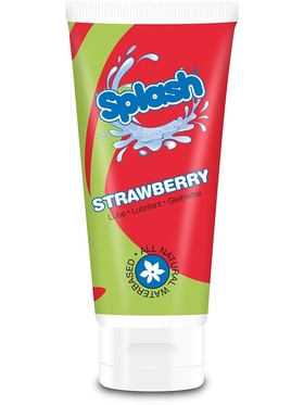 Splash Strawberry: Smaksatt Vattenbaserat Glidmedel, 100 ml