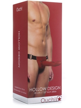 Ouch!: Hollow Design Strap-On, röd