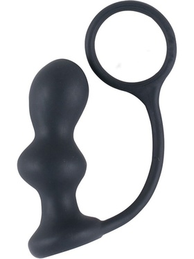 Nanma: Dual Ass, Buttplug, 10 cm, svart