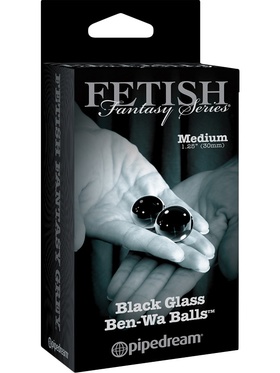 Pipedream Fetish Fantasy: Black Glass Ben-Wa Balls, Medium