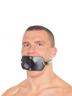 Rimba: Leather Gag with Urine Tube