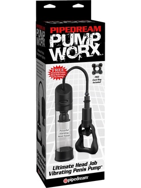 Pipedream Pump Worx: Ultimate Head Job, Vibrating Penis Pump