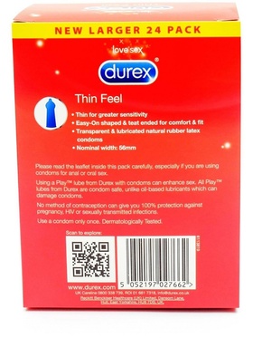 Durex Thin Feel: Kondomer, 24-pack