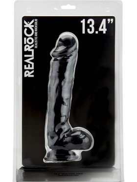 RealRock: Realistic Cock, 34 cm, svart