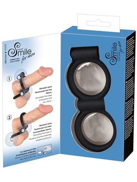 Sweet Smile: Double Loop, Vibrating Cock Ring