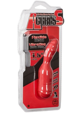 Nanma: Aggress, Vibrating Butt Plug, röd