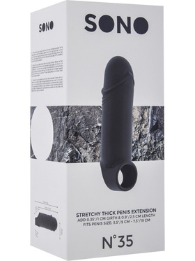 Sono: Stretchy Thick Penis Extension No. 35, grå