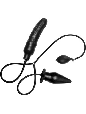 XR Master Series: Deuce, Dual Inflatable Dildo + Anal Plug