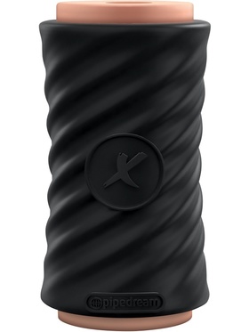 Pipedream Extreme: Elite Sure Grip Silicone Stroker, svart