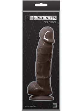 NSNovelties: Elements, 5in Dildo, Mörk hudfärg