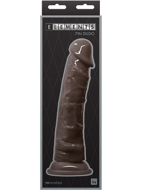 NSNovelties: Elements, 7in Dildo, Mörk hudfärg