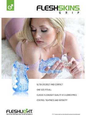 Fleshlight: Fleshskins Grip with Case, Blue Ice