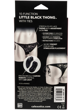 California Exotic: Little Black Thong with Ties, 10-Function