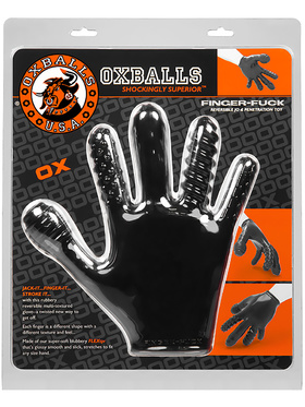 Oxballs: Finger-Fuck, Reversible Jerkoff & Penetration Toy, svart