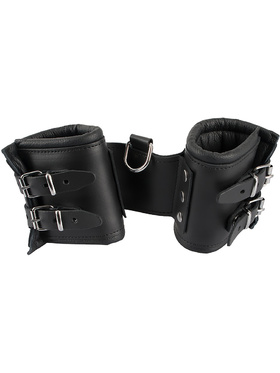 ZADO: Leather Handcuffs, svart