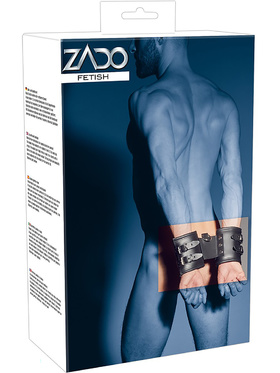 ZADO: Leather Handcuffs, svart