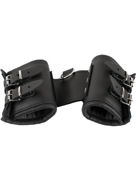 ZADO: Leather Handcuffs, svart