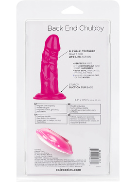 California Exotic: Back End Chubby Dildo, 15 cm, rosa