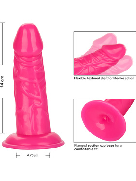 California Exotic: Back End Chubby Dildo, 15 cm, rosa