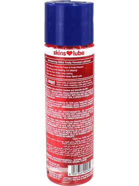 Skins Lube Fruity: Water Based Lubricant, Strawberry, 130 ml