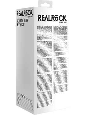 RealRock Skin: Realistic Dildo, 24 cm, svart