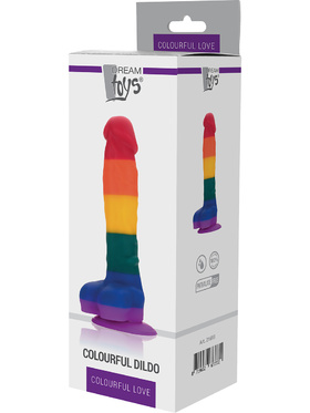 Dream Toys: Colourful Love, Colourful Dildo, 19.5 cm