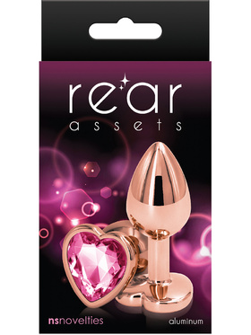 NSNovelties: Rear Assets, Rose Gold Heart, rosa, small