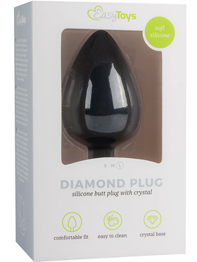 EasyToys: Diamond Plug, large, svart